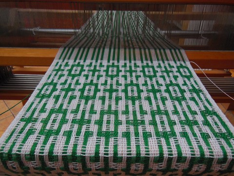 écharpe en coton d'après motif Métier d'Antan: écharpe en coton d'après motif