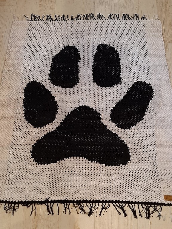 Tapis tissé en t-shirts coton recyclés Métier d'Antan: Tapis tissé en t-shirts coton recyclés