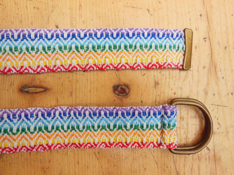 Métier d'Antan: Ceinture tissée en coton