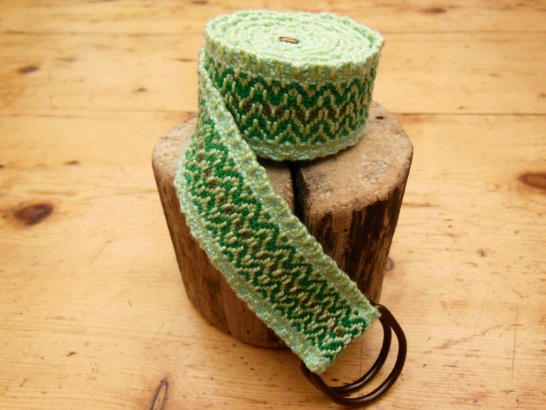Métier d'Antan: Ceinture tissée en coton