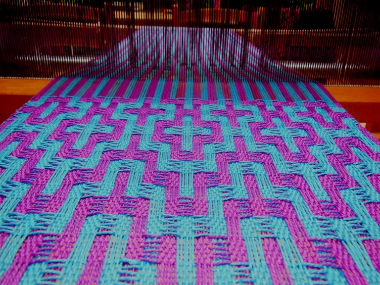 Métier d'Antan: Echarpe tissée en coton