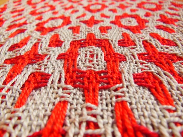 Métier d'Antan: Echarpe tissée en coton