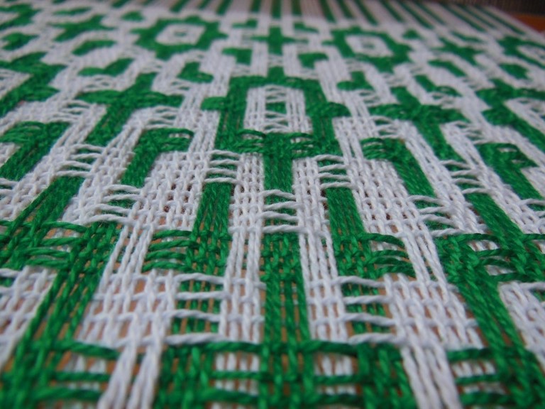 Métier d'Antan: Echarpe tissée en coton