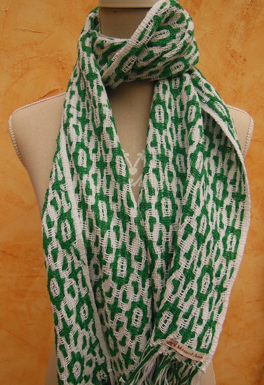 Métier d'Antan: Echarpe tissée en coton