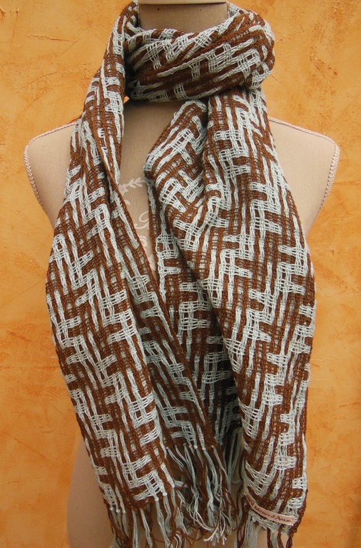 Métier d'Antan: Echarpe tissée en coton