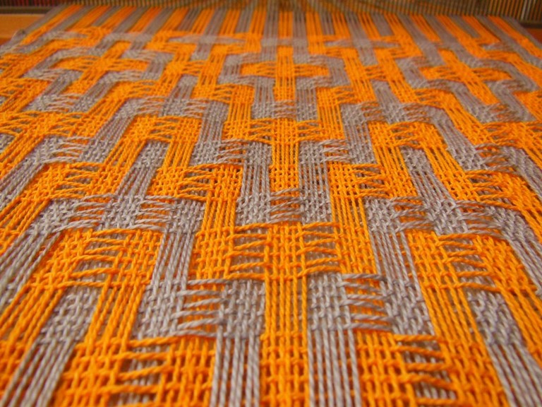 Métier d'Antan: Echarpe tissée en coton