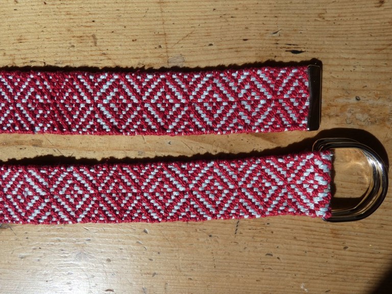 Métier d'Antan: Ceinture tissée en coton