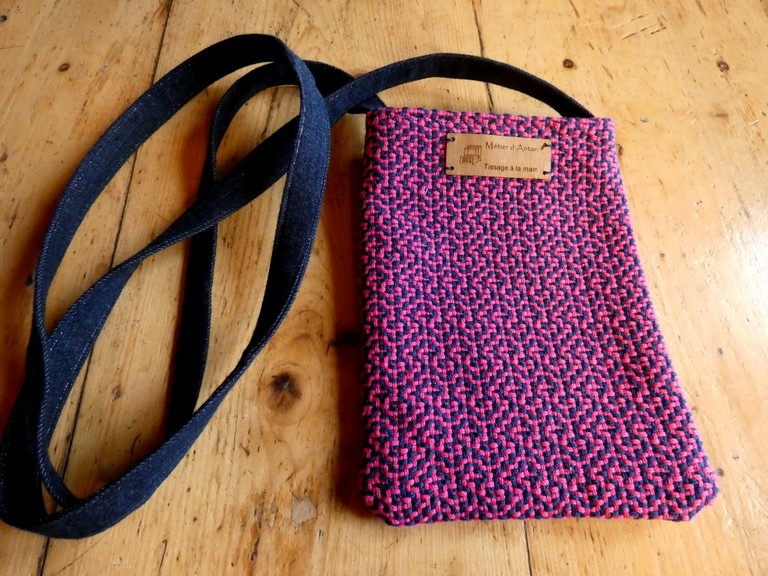 Métier d'antan: Sac tissé + jeans recyclé