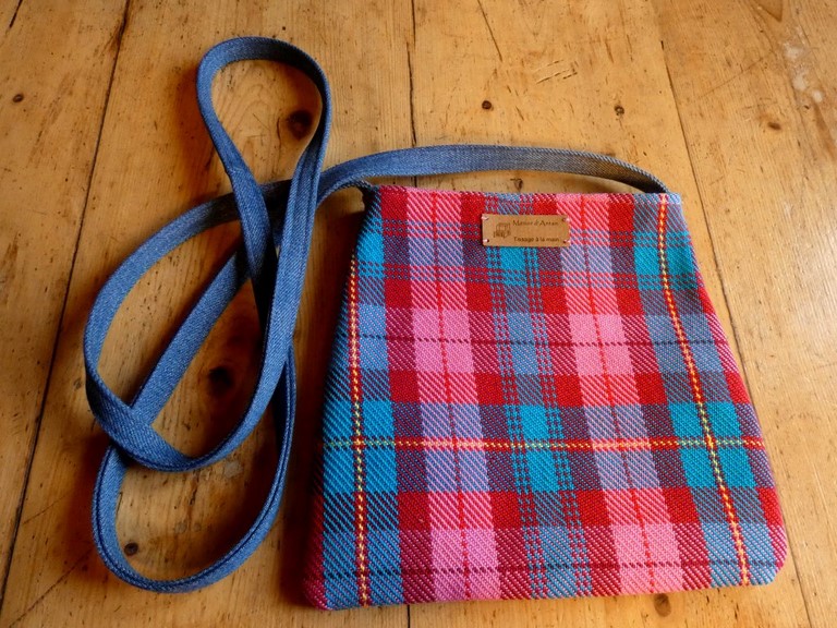 Métier d'antan: Sac tissé + jeans recyclé