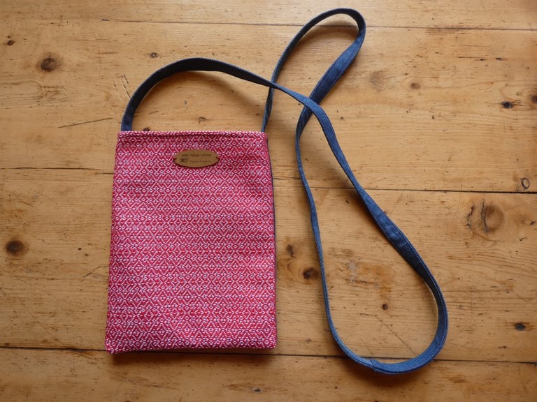 Métier d'antan: Sac tissé + jeans recyclé
