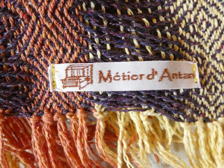 Métier d'Antan: Echarpe tissée en soie sauvage