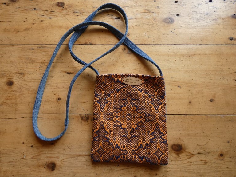 Métier d'antan: Sac tissé + jeans recyclé