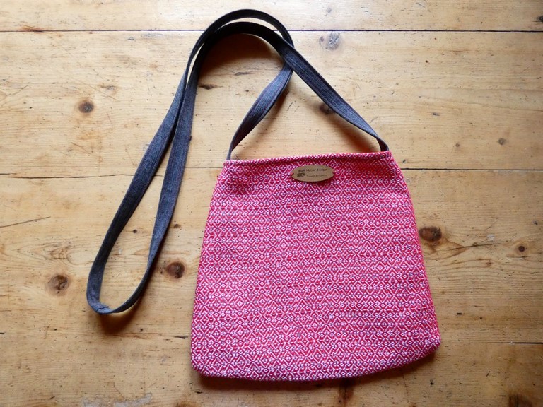 Métier d'antan: Sac tissé + jeans recyclé