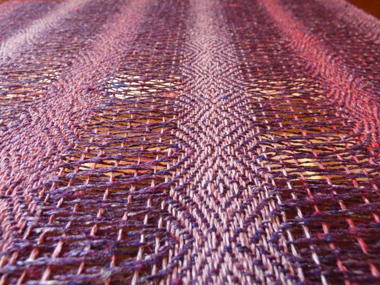 Métier d'Antan: Echarpe tissée en soie sauvage