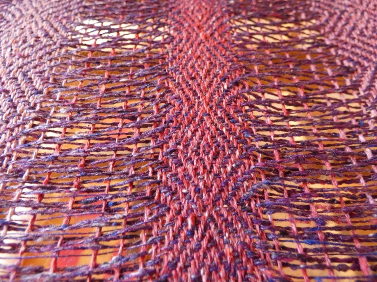 Métier d'Antan: Echarpe tissée en soie sauvage