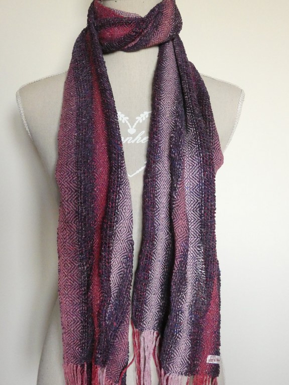 Métier d'Antan: Echarpe tissée en soie sauvage