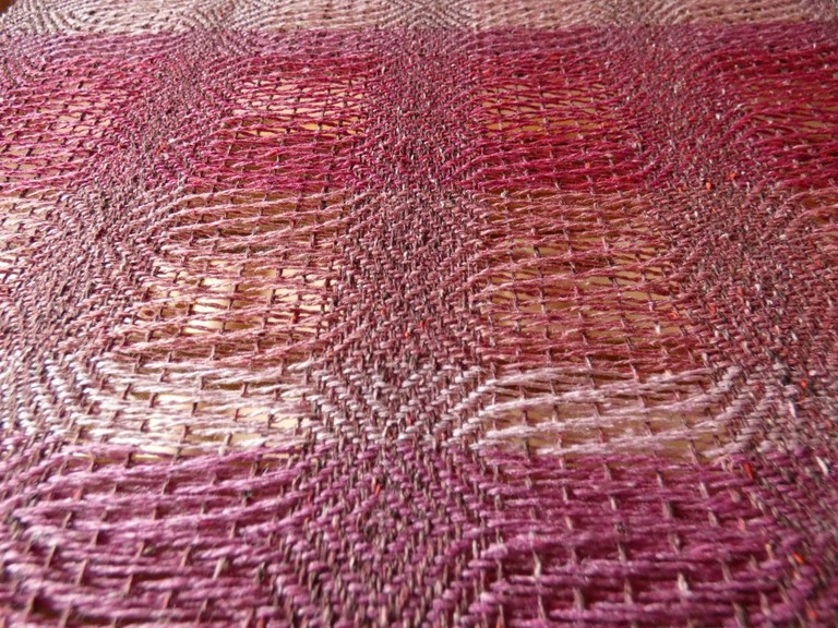 Métier d'Antan: Echarpe tissée en soie sauvage