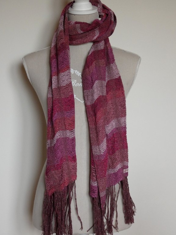 Métier d'Antan: Echarpe tissée en soie sauvage