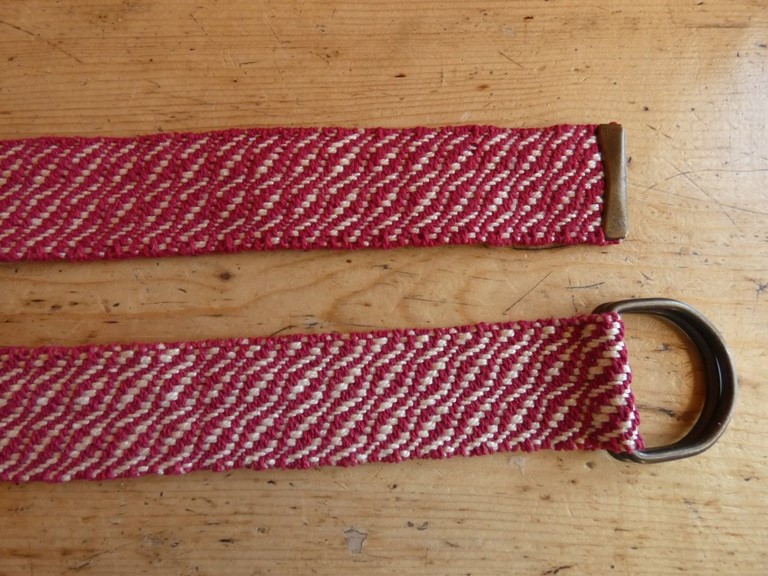 Métier d'Antan: Ceinture tissée en coton
