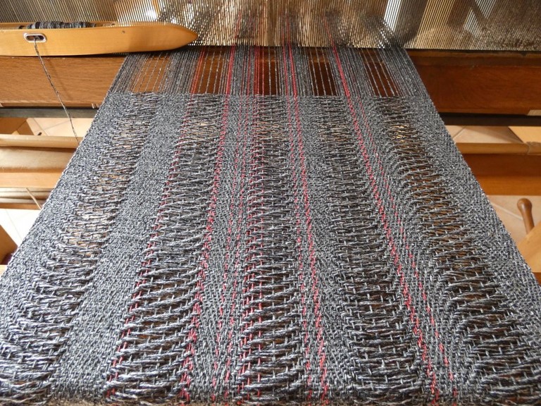 Métier d'Antan: Echarpe tissée en soie sauvage