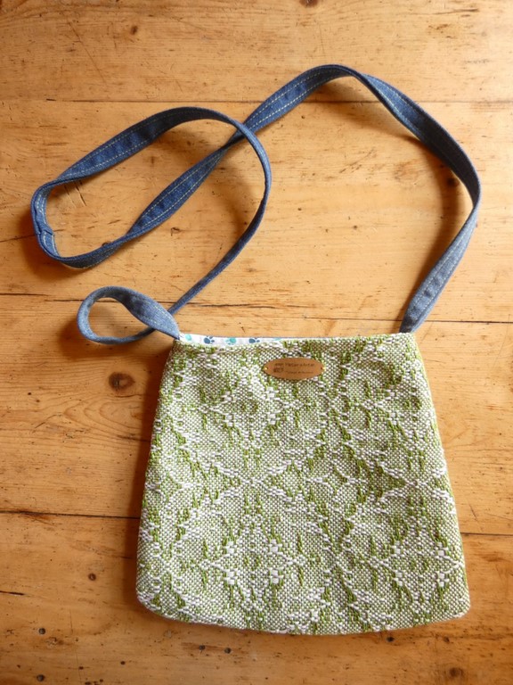 Métier d'antan: Sac tissé + jeans recyclé