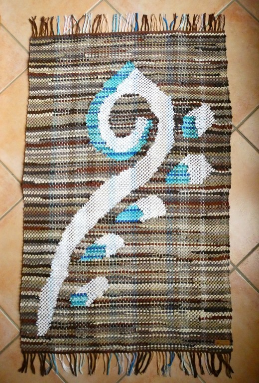 Tapis tissé en t-shirts coton recyclés Métier d'Antan: Tapis tissé en t-shirts coton recyclés