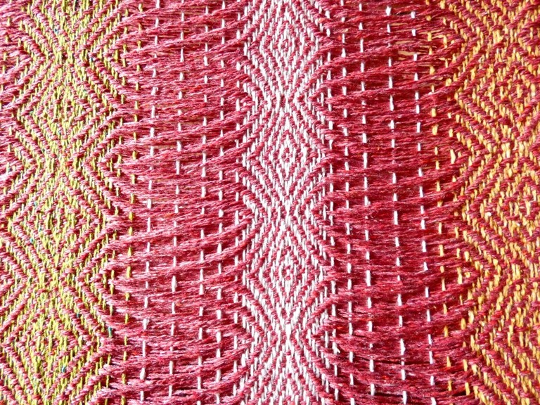 Métier d'Antan: Echarpe tissée en soie sauvage