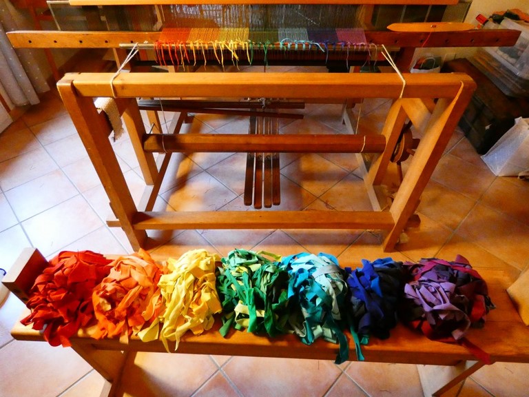 Métier d'Antan: Tapis en t-shirt coton recyclé