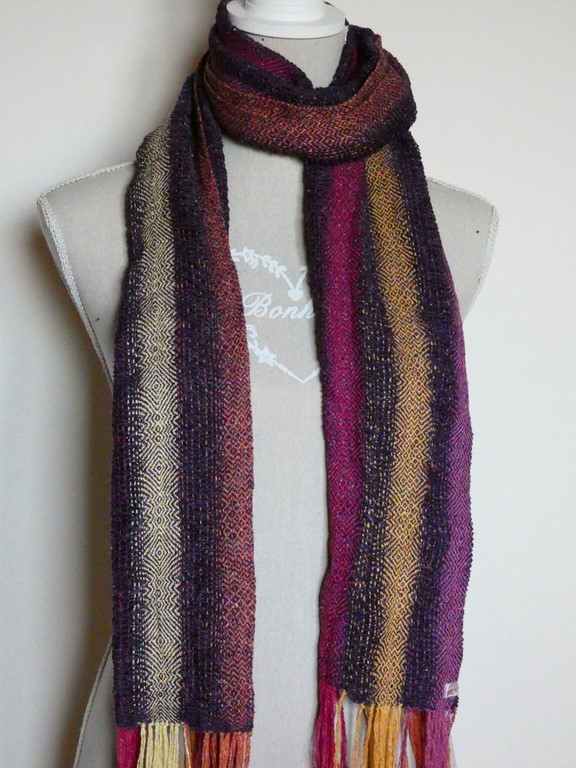 Métier d'Antan: Echarpe tissée en soie sauvage