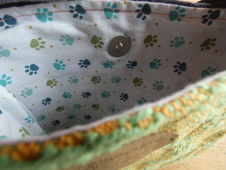 Doublure Métier d'antan: Sac tissé avec jeans recyclé