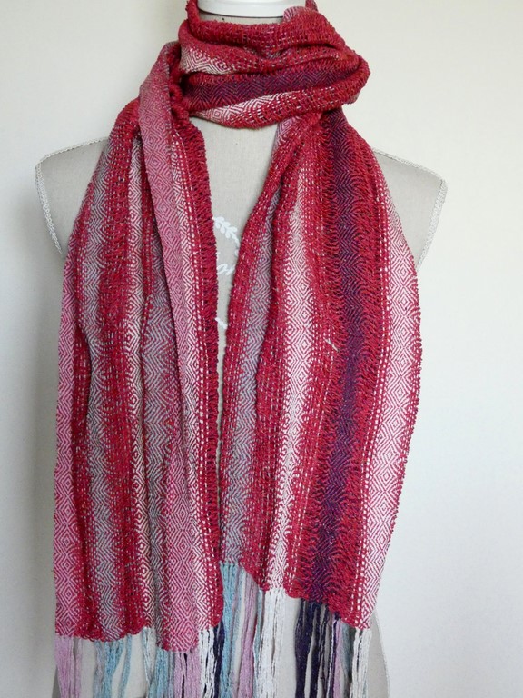 Métier d'Antan: Echarpe tissée en soie sauvage