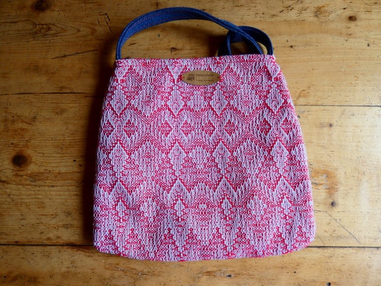Métier d'antan: Sac tissé + jeans recyclé