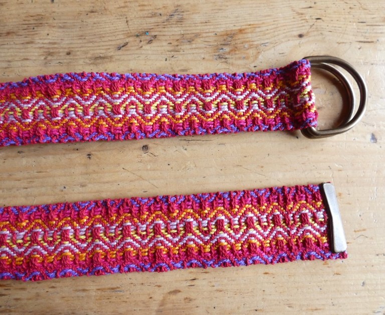 Métier d'Antan: Ceinture tissée en coton