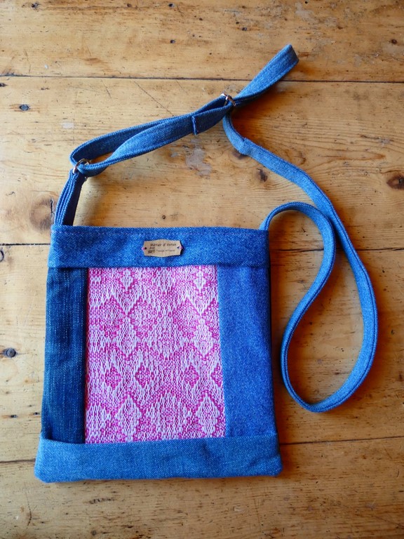 Sac tissé + jeans recyclé Métier d'antan: Sac tissé + jeans recyclé