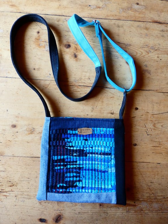 Métier d'antan: Sac tissé + jeans recyclé