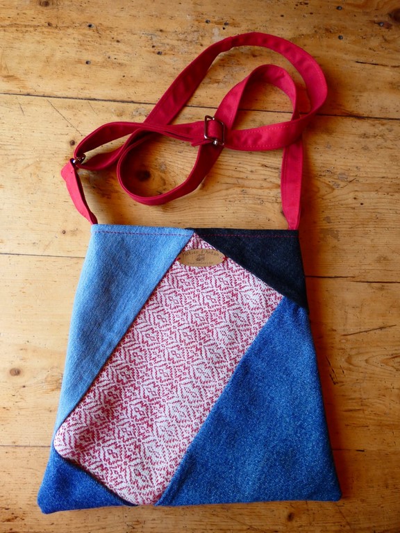 Sac tissé + jeans recyclé Métier d'antan: Sac tissé + jeans recyclé