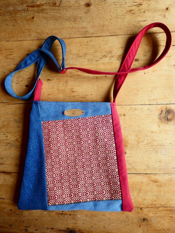 Sac tissé + jeans recyclé Métier d'antan: Sac tissé + jeans recyclé