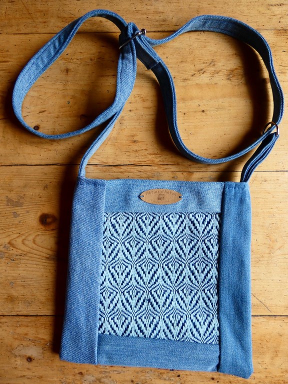 Sac tissé + jeans recyclé Métier d'antan: Sac tissé + jeans recyclé