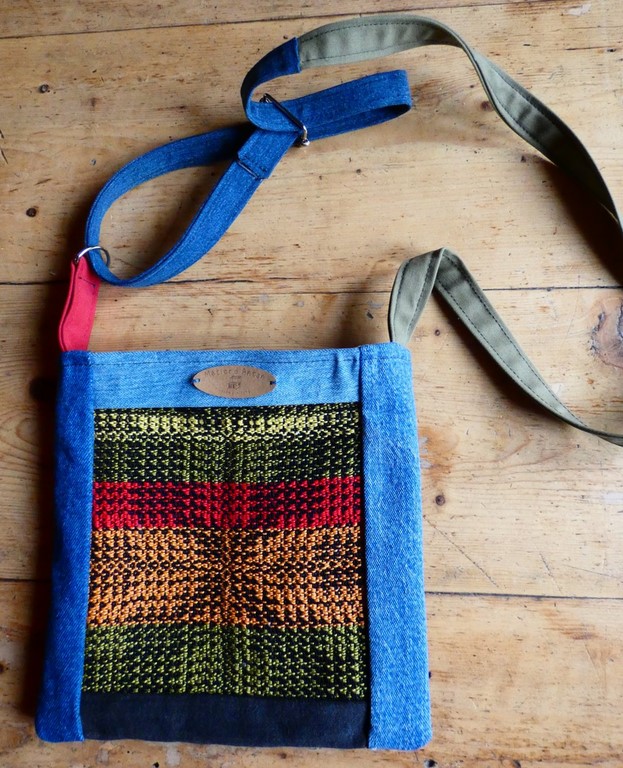Sac tissé + jeans recyclé Métier d'antan: Sac tissé + jeans recyclé