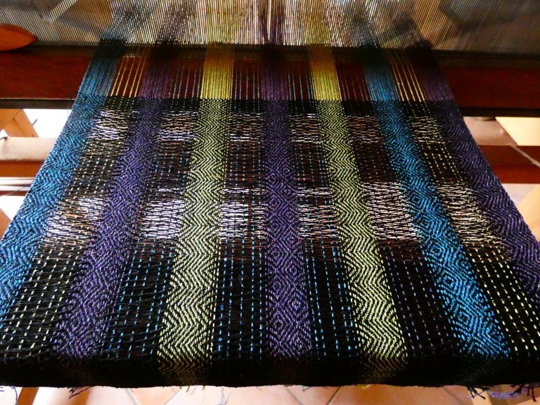 Echarpe tissée en soie sauvage Métier d'Antan: Echarpe tissée en soie sauvage