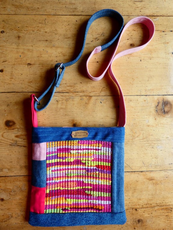 Sac tissé + jeans recyclé Métier d'antan: Sac tissé + jeans recyclé