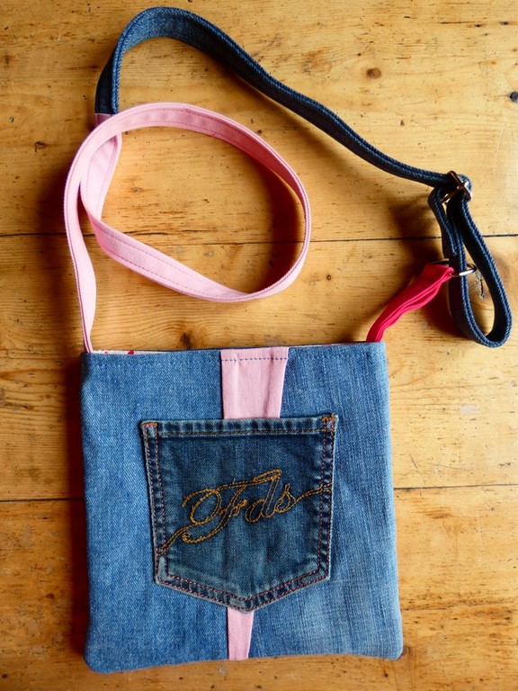 Sac tissé + jeans recyclé Métier d'antan: Sac tissé + jeans recyclé