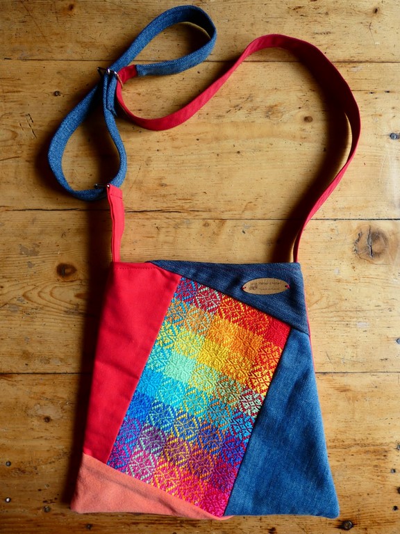 Sac tissé + jeans recyclé Métier d'antan: Sac tissé + jeans recyclé