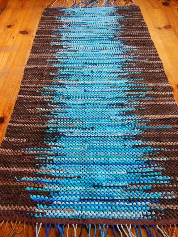 Métier d'Antan: Tapis en t-shirts coton tissés à la main Tapis en t-shirts coton