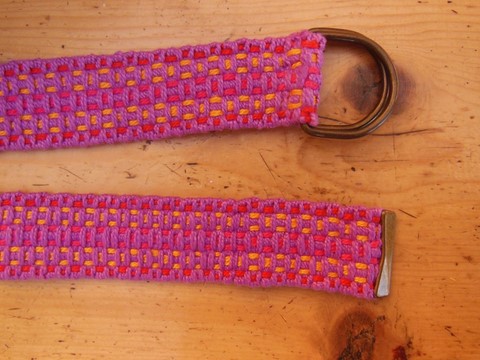 Métier d'Antan: Ceinture tissée en coton