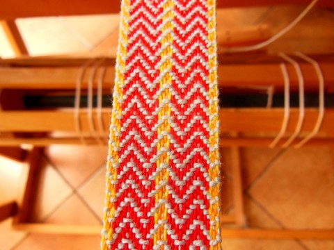 Métier d'Antan: Ceinture tissée en coton