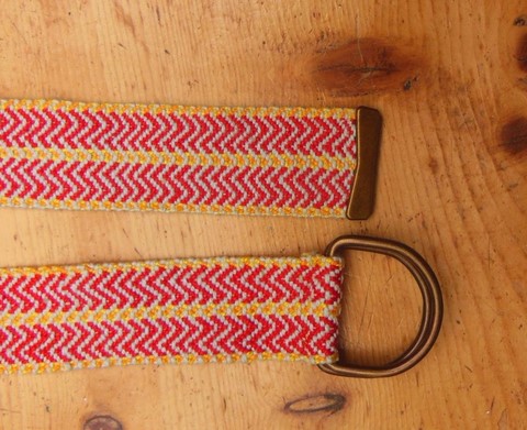 Métier d'Antan: Ceinture tissée en coton