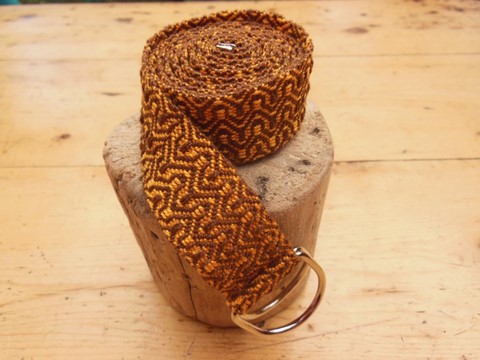 Métier d'Antan: Ceinture tissée en coton