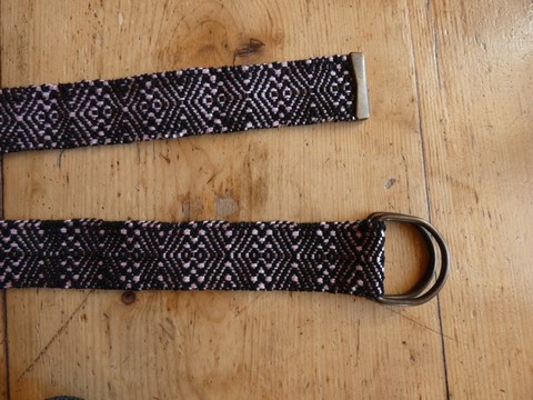 Métier d'Antan: Ceinture tissée en coton