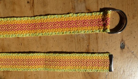 Métier d'Antan: Ceinture tissée en coton